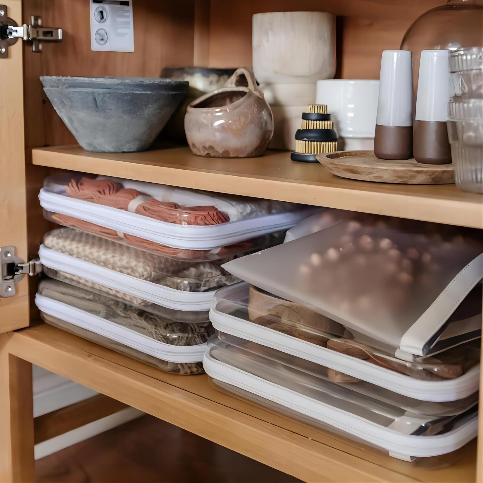 Clear Storage Box Set, 1/2/3 Counts/Set Large Capacity Organizational Zipper Storage Box, Portable Storage Organizer for Skincare, Clothes, Books, Laundry, Travel Toiletry Bag, Space Saver Organizer, Beauty Organizer, Multiple colors available