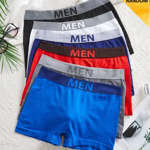 RANDOM COLOR 3-Pack,Men's Seamless Briefs with Side Stripes, Comfortable Breathable Casual Youth Underwear, All Seasons, Fitted Style, Fashion Fitted Briefs
