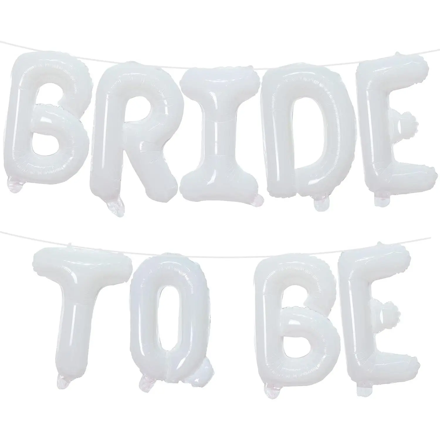 Bride To Be Balloons Banner for Bridal Shower, Bride Balloons Bachelorette Party Decorations, White