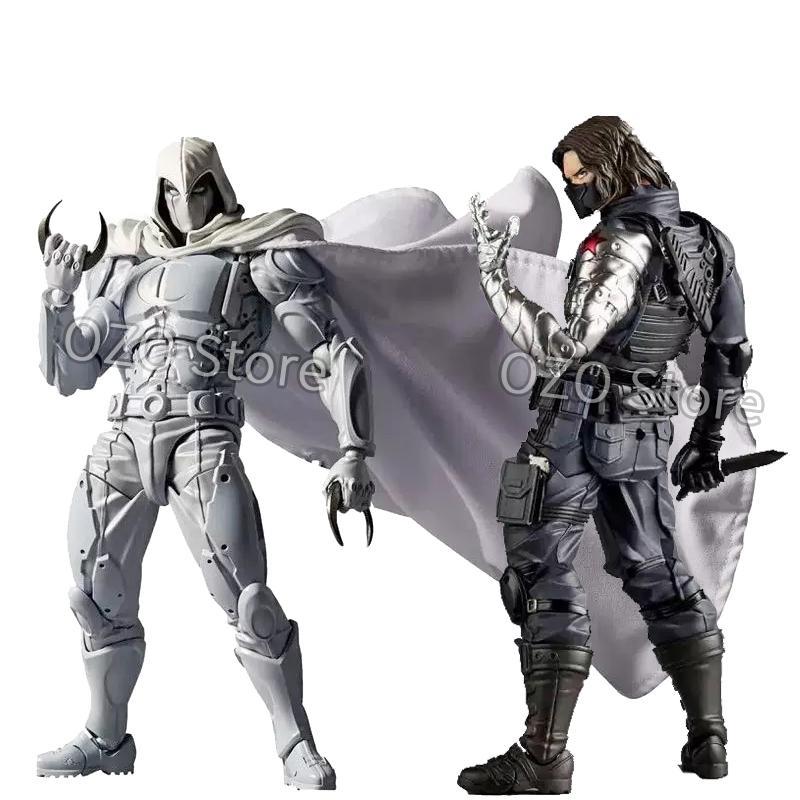 Moon Knight Figure Revoltech AMAZING YAMAGUCHI Avengers Marc Spector Winter Soldier Action Figurine PVC Movable Model Toys Gifts