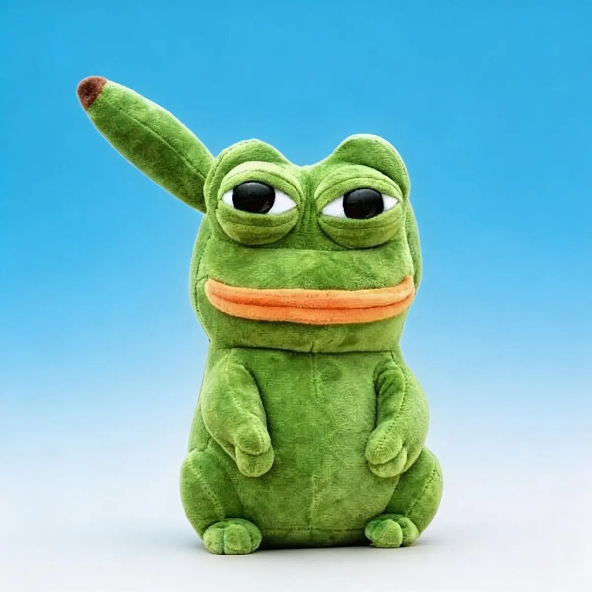 9 Inch Sad Green Frog Plush Toy, Cute Big Eye Soft Stuffed Animal, Funny Aesthetic Plushie, Perfect Desk & Room Decor, Birthday Holiday Gift for Frog Lovers