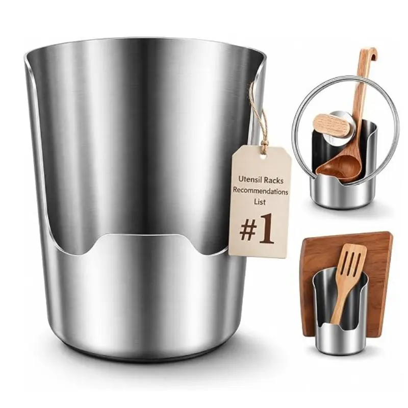 Multi-Functional Kitchen Tool Rack, 304 Stainless Steel Countertop Organizer, Vertical Storage for Pots, Spoons, Utensils, Cutting Boards