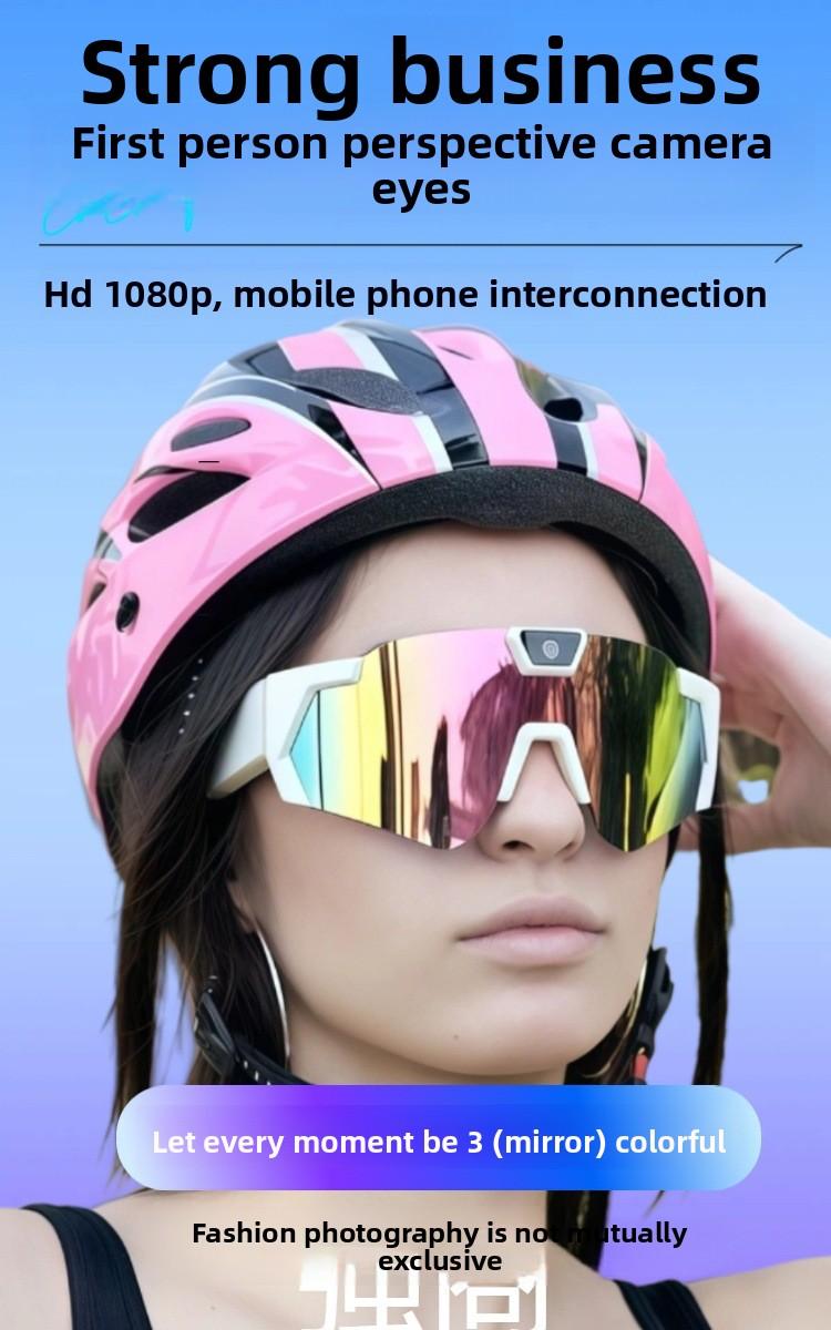 snow goggles New Sunglasses Camera DV Sports Recording Photo Camera Smart Outdoor Cycling Recorder with 1080P HD Video 12.0MP Photos & Polarized Lenses for Cycling & Sports