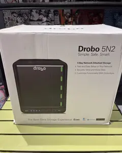 Drobo 5N2 5-Bay Network Attached Storage (NAS) Enclosure, High-Speed Data Storage with Dual Network Ports for Computers & Office Equipment
