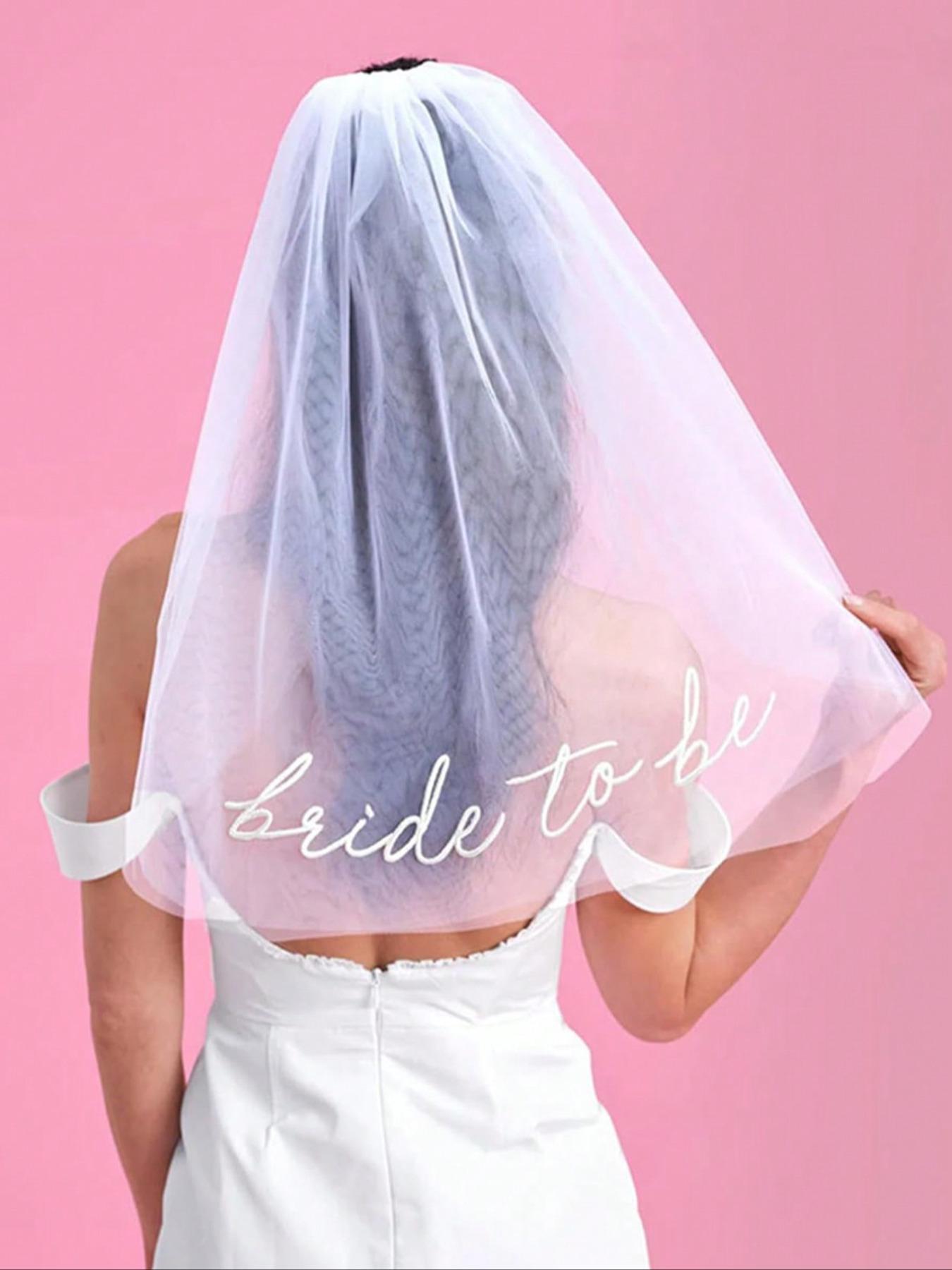 Bridal veil with headband and comb Two Tier Wedding Veil with Scattered Pearls on Headband or  main image 2