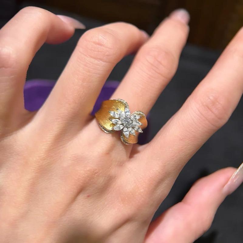 Vintage Butterfly Brushed Golden Engraved Ring, Premium Women's Jewelry for Gifts Parties and Daily Wear, Unique Engagement and Friendship Ring