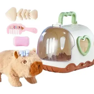 Electric Walking Doll Toy With Sound Children's Electric Plush Dolls Toy Animal  Plush Figure Set Random Color