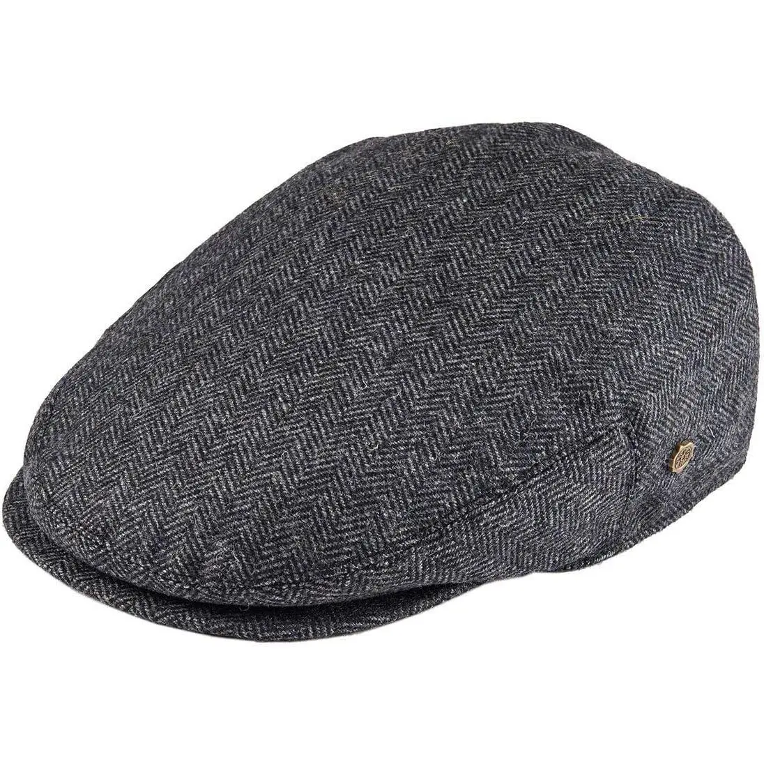 Men's Herringbone Flat Ivy Newsboy Hat Wool Gatsby Cabbie Cap