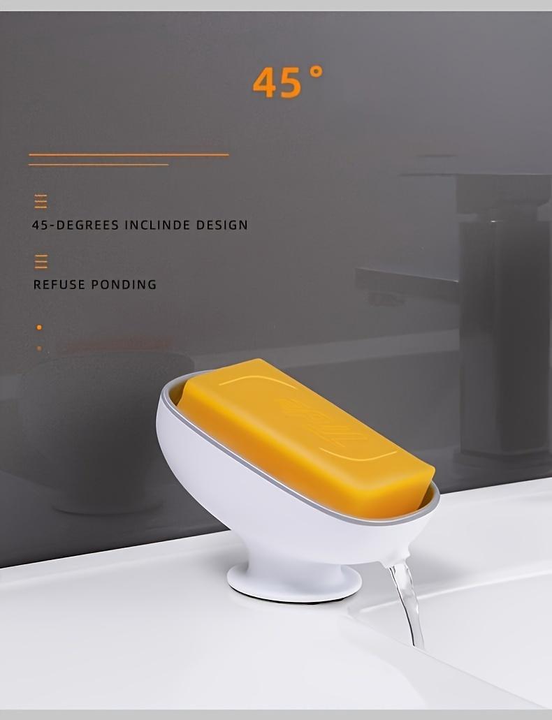 Adjustable-Angle Soap Holder – Punch-Free Suction Cup with Detachable Tray & Drainage Hole, Stylish New Design