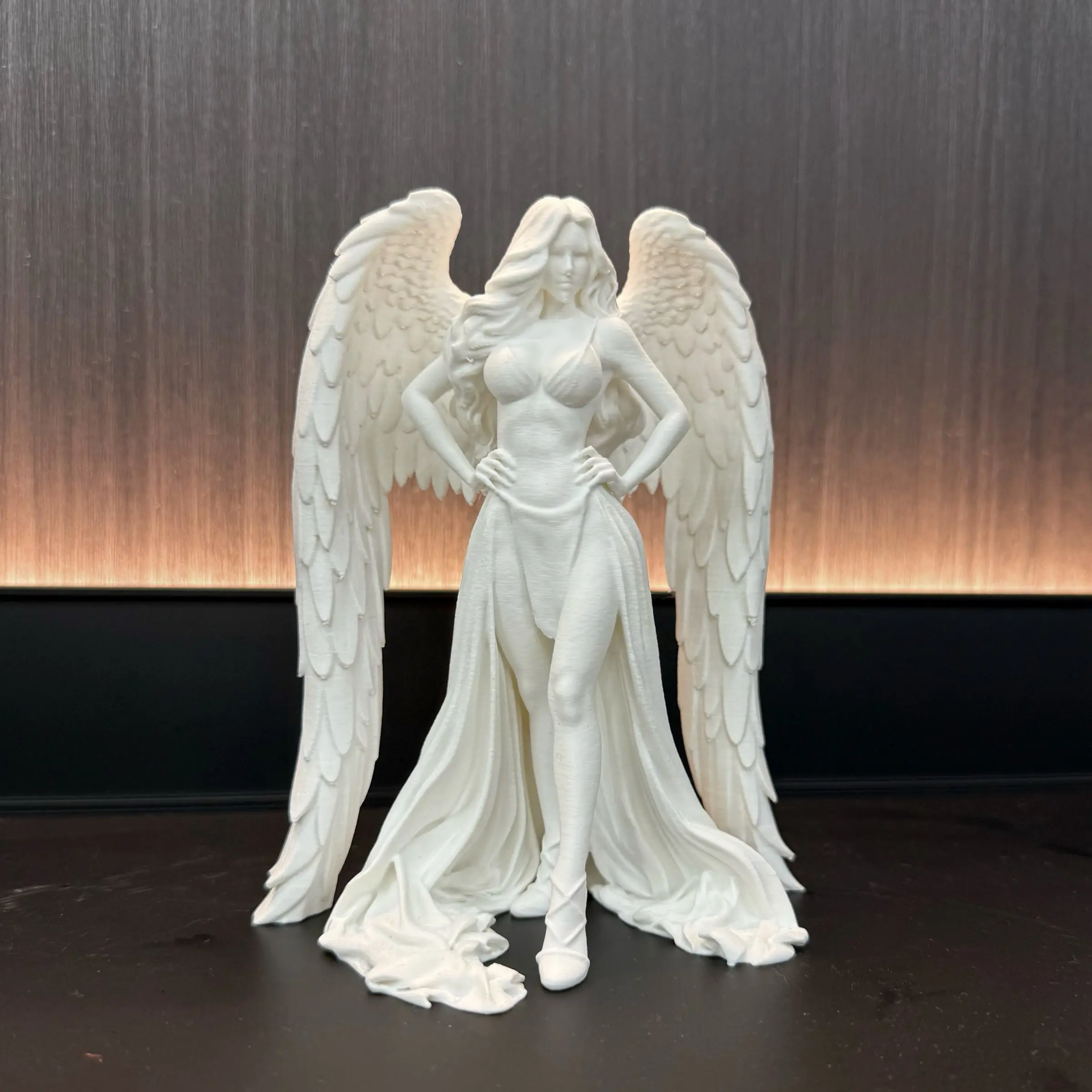 Angel Goddess Sculpture – European Vintage Charm Luxury Home Decor, Artistic Elegant Angel Statue for Living Room, Office & Gift, Versatile Placement