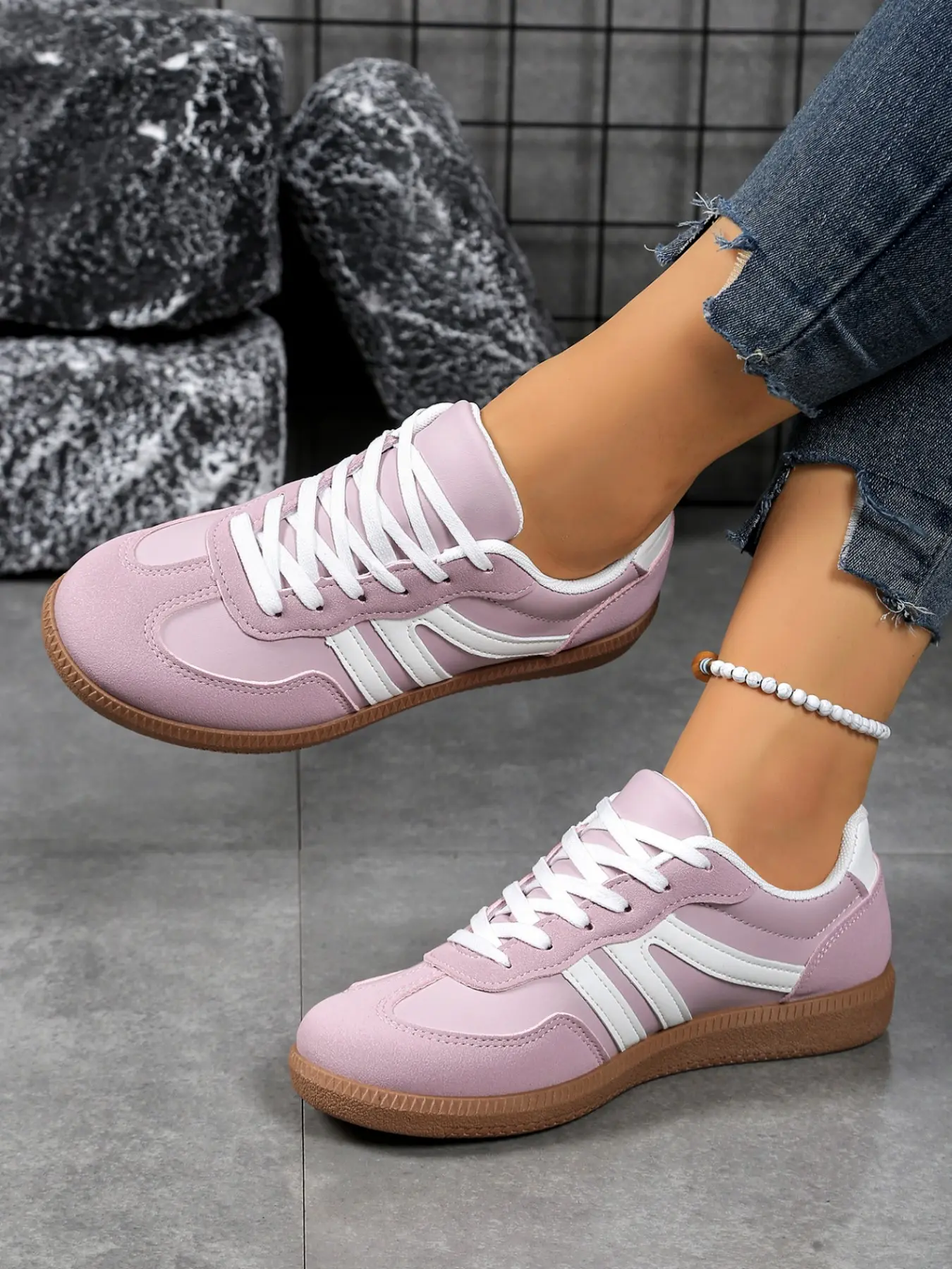 Women's New Couple Casual Shoes, Vintage Classic Sports Sneakers, PU Leather Laces, Soft Comfortable Eva Sole, All Seasons, Fashion Street Style
