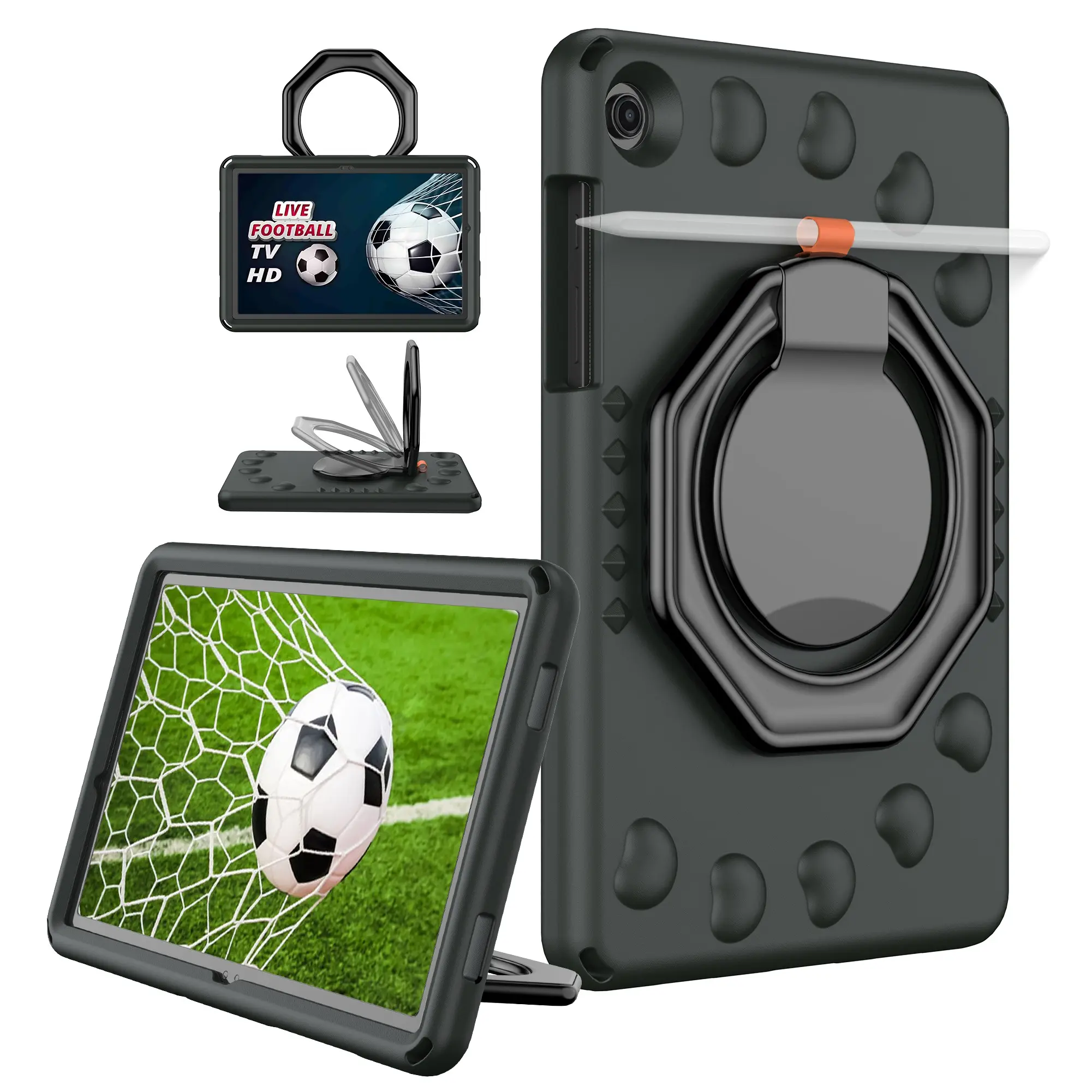 Rugged Case for Samsung Galaxy Tab A11+ / A9+ 11" (2025/2023 Release) - Heavy Duty Shockproof Cover with Kickstand, Soft Kids-Safe Protective Shell, Tablet Covers, Drop Resistant Tablet Case