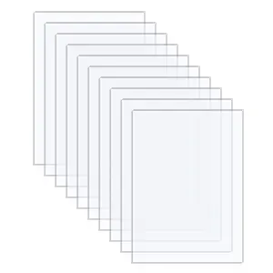 10 Pack of  Sheets 5x7-0.043" Thick Clear Extruded Plexiglass Sheets for Crafts, Picture Frame, Projects Display & DIY