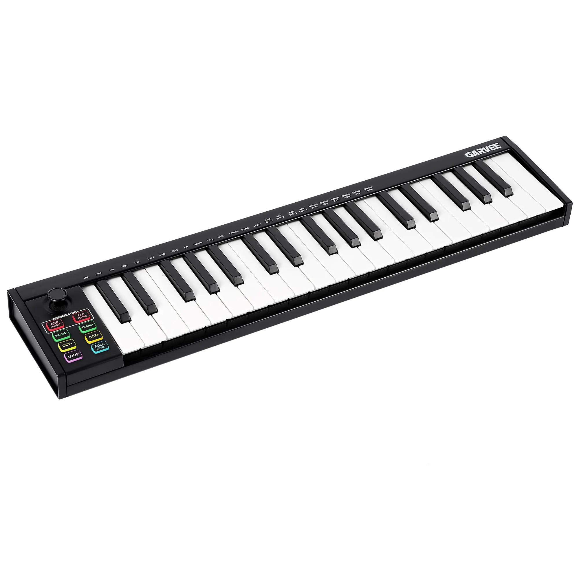25 Key MIDI Keyboard Controller with DAW Integration, USB MIDI Keyboard Controller with 8 Drum Pads, 8 Knobs & OLED Display, Compact, Perfect for Music Production summerwins