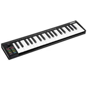 25 Key MIDI Keyboard Controller with DAW Integration, USB MIDI Keyboard Controller with 8 Drum Pads, 8 Knobs & OLED Display, Compact, Perfect for Music Production