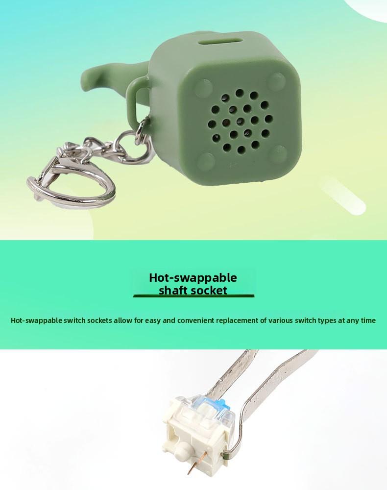 Lizard, frog, and small scallop button keychain – rechargeable LED light, color-changing sound toy |   Valentine's Day gift (suitable for children and adults)