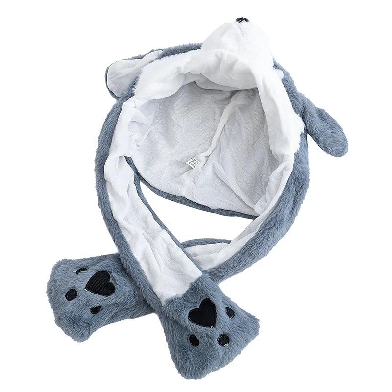 Hot Sale Unisex Funny Ear Hat Animal Style Couple Cute Ear Moving Up Cap Men Women Girls Rabbits Ears Plush Winter Lovely Hat ﻿