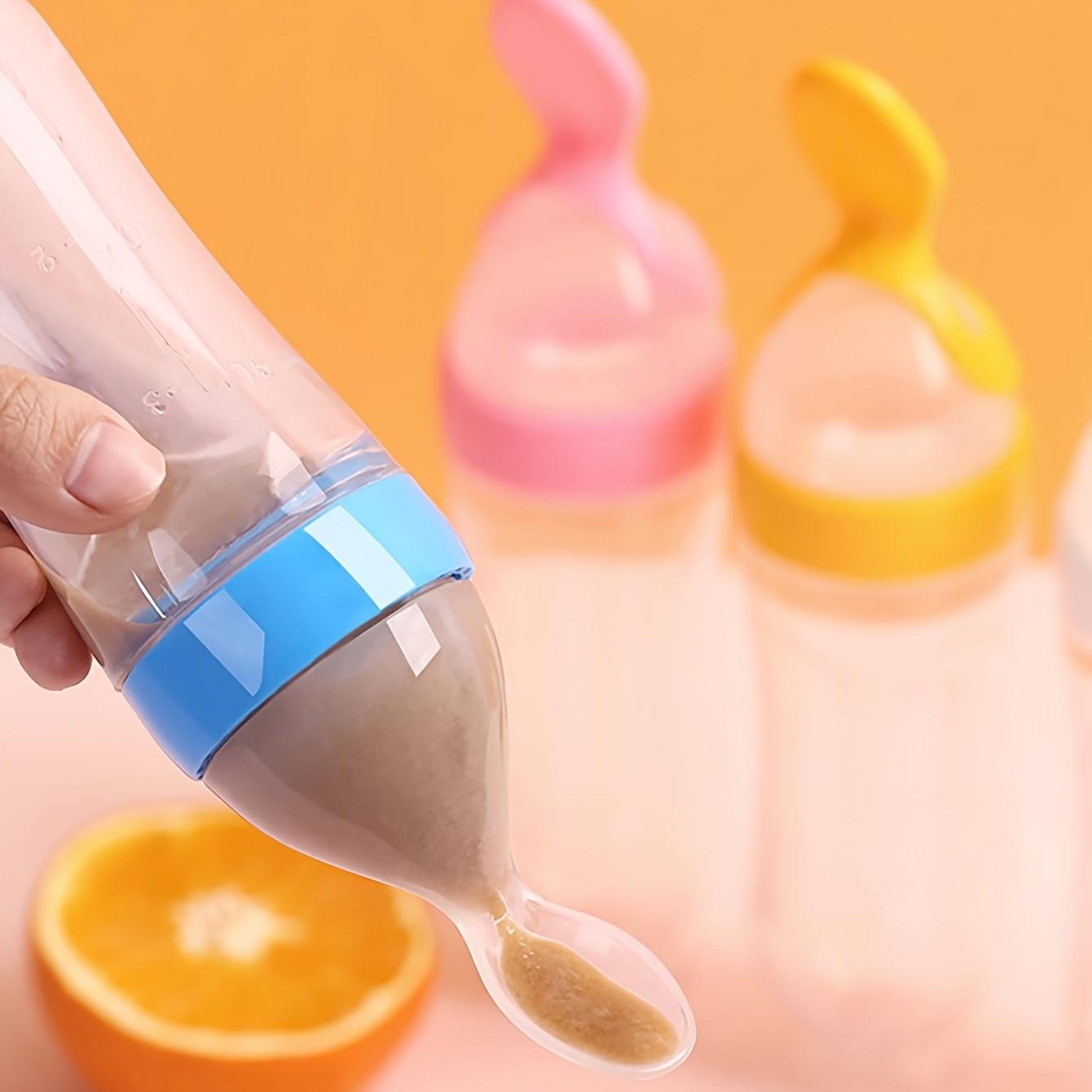 Baby Feeding Set, 7 Counts/set Including 2 Counts Silicone Food Storage Bottle & 2 Counts Fruit Feeder & 3 Counts Silicone Mesh Bag, Baby Utensils