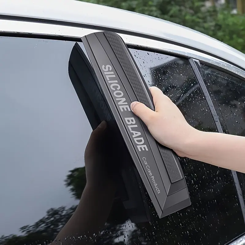 Soft Silicone Car Window Wiper Blade, Scratch-Free Water Spot Remover, Ergonomic Handle, Ideal for Cars, Shower Doors, Mirrors, Home Use
