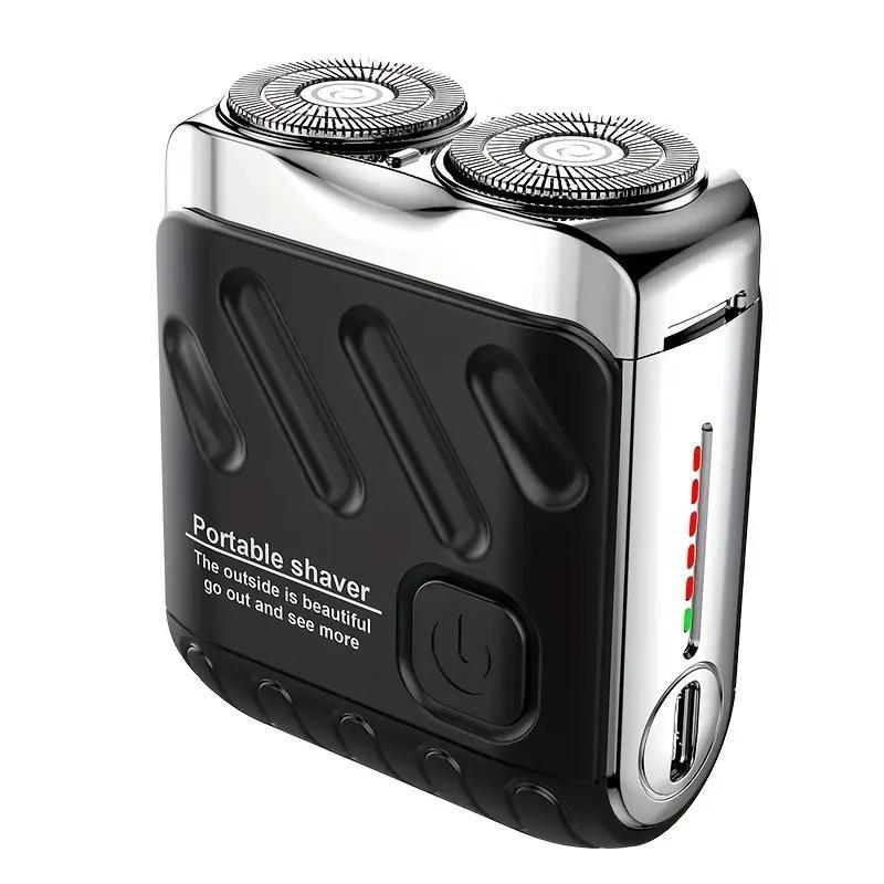 Portable Electric Shaver, Waterproof Electric Razor, Double Blade Floating Men's Electric Shaver, Men's Beauty Tool, Gift for Men
