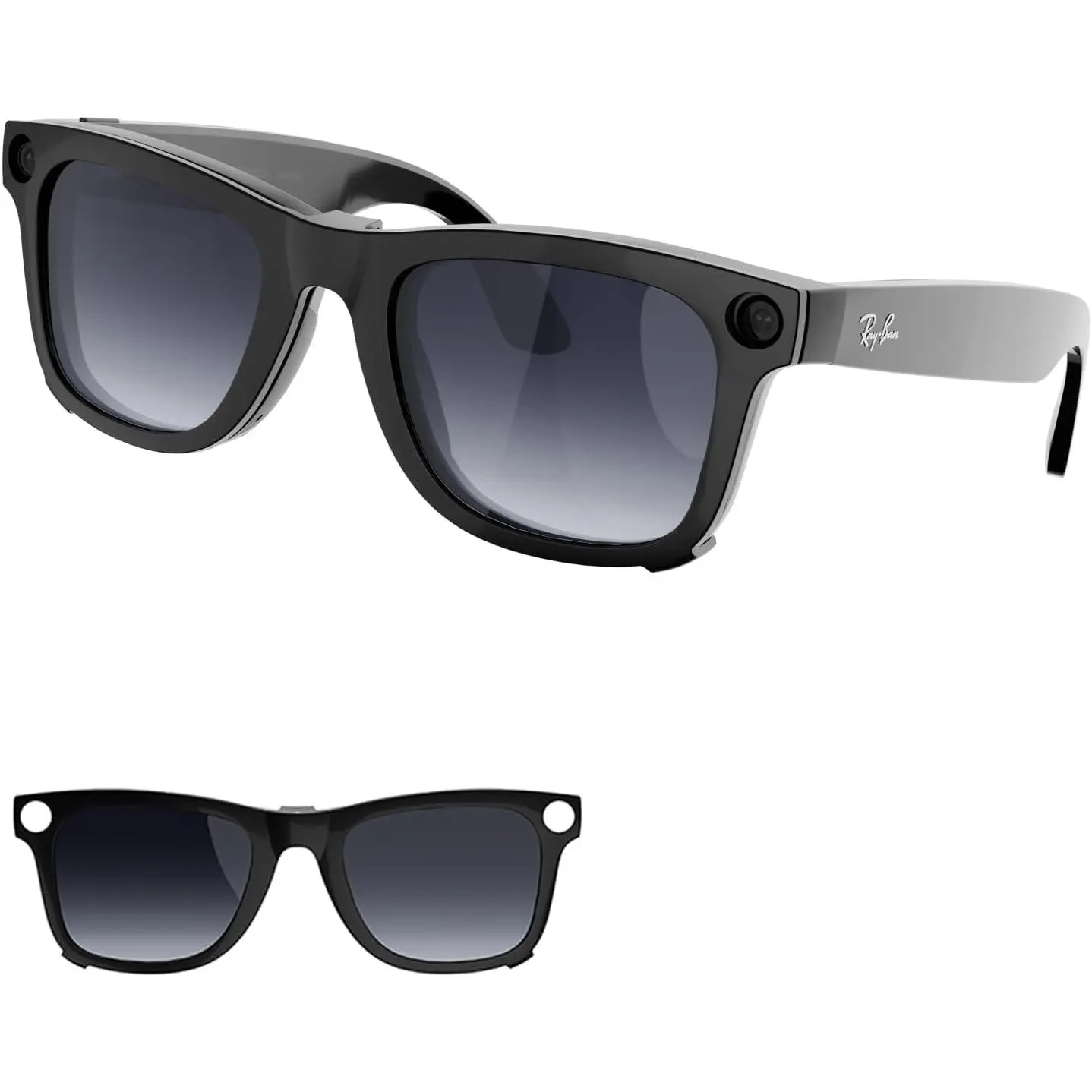 Polarized Clip for Ray-Ban Meta Wayfarer & Gen 2 (RW4008) Discoloration Clip-on for Meta Wayfarer Gen 2 glasses
