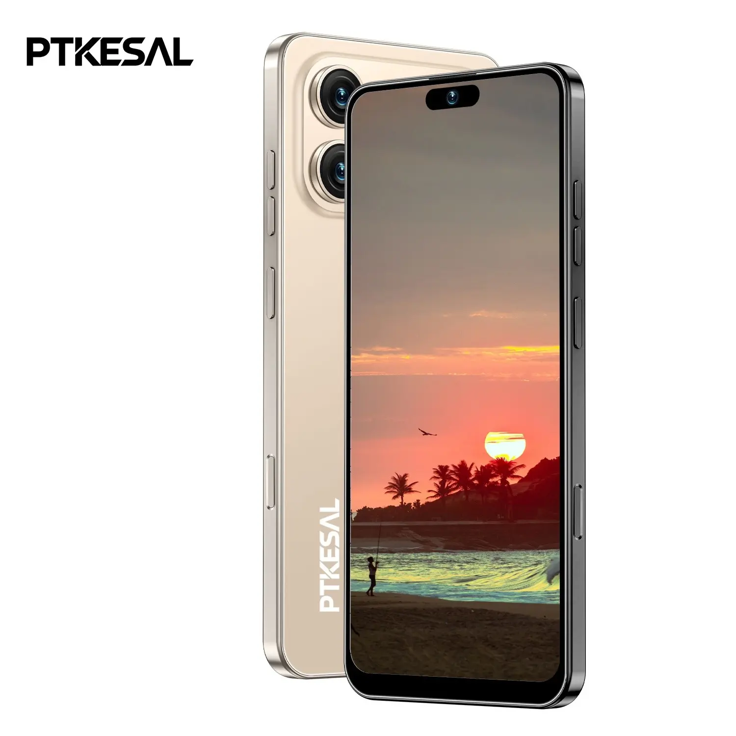 Ptkesal 6.93 Inch Smartphone with 17 Pro Max Large Screen, Octa-Core Processor, 6gb RAM 64GB ROM, 5000mah Long Battery, Dual Sim and Face Recognition Unlock, Android 12.0, Global 4g Network