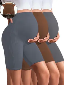 Keren 2026 Seamless High-Elastic Pregnancy Shorts, Comfortable Yoga Bike Pants, Breathable Anti-Exposure, All-Season Wear