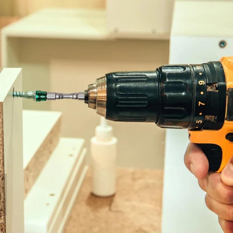 5Pcs 65mm Magnetic Drill Screwdriver Bits 1/4 Inch Hex Shank S2 Steel Cross Head Electric Screwdriver Kit