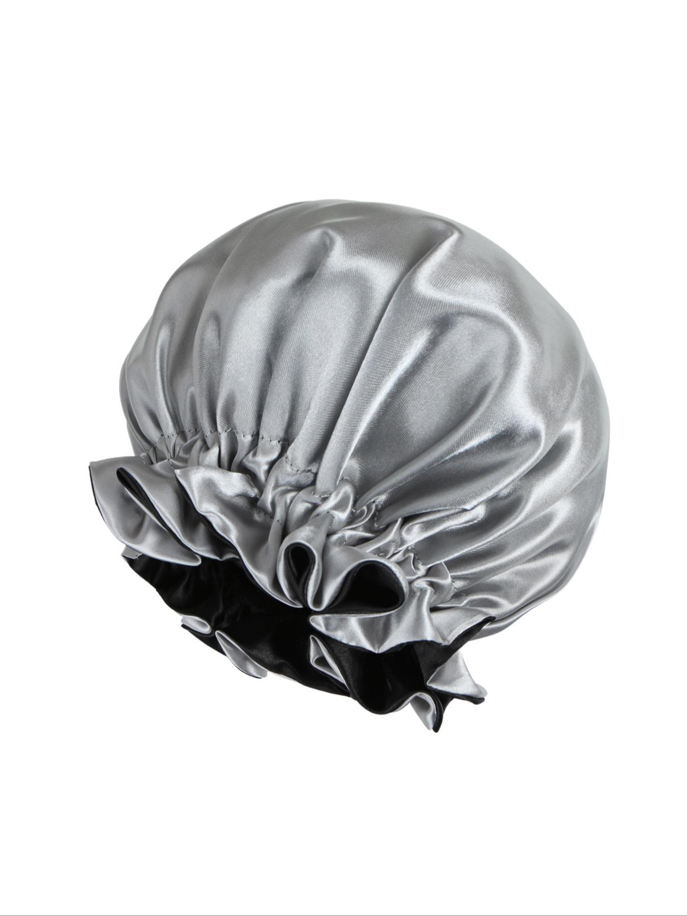 Summer Solid Color Double Layer Sleep Bonnet, Gifts for Her, Soft Comfortable Sleep Hat for Women, Breathable Satin Bonnet Blue for Sleeping, Hair Protection Cap for Women, Hair Wraps Haircare Heatless