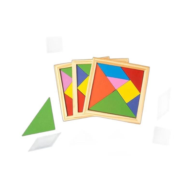 Educational Tangram Wooden Toy Brain Development Early Learning Educational Toy Kindergarten Children's Small Gift Prize
