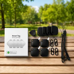 4-Pack Mini Wireless Item Tracker, Smart Anti-Lost Device, Real-Time Location Finder, Compatible with Find My, for Backpacks, Keys, Wallets