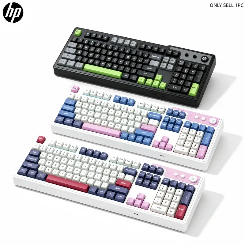 Hp K360 Wireless Gaming Office Keyboard, 3-Mode Mechanical, 99-Key RGB Backlight, Type-C, Anti-Ghosting, 2.4GHz, PC & Laptop Compatible