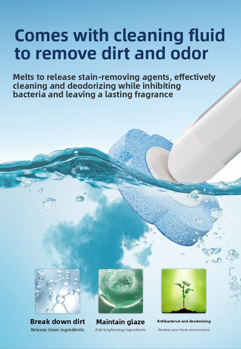 Disposable Toilet Scrubber with Refill Replacement Heads, Wall-Mounted Bathroom Toilet Cleaning Brush Kit, Hygienic Home Toilet Cleaner Tool