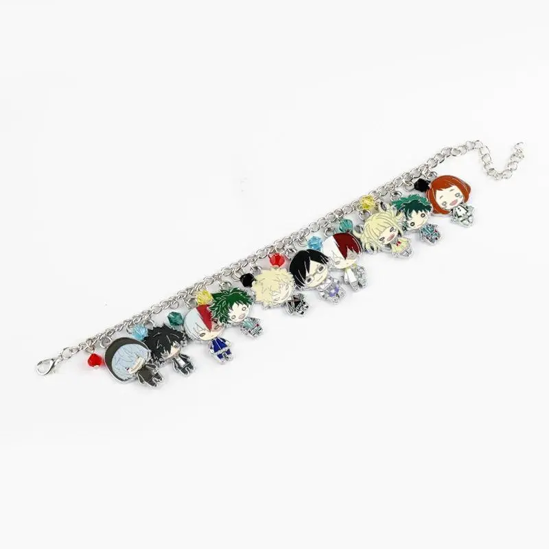 Anime My Hero Academia Charm Bracelets Handmade Enamel Pendant Cartoon Bracelet Jewelry Accessories for Boys Cosplay Gifts
