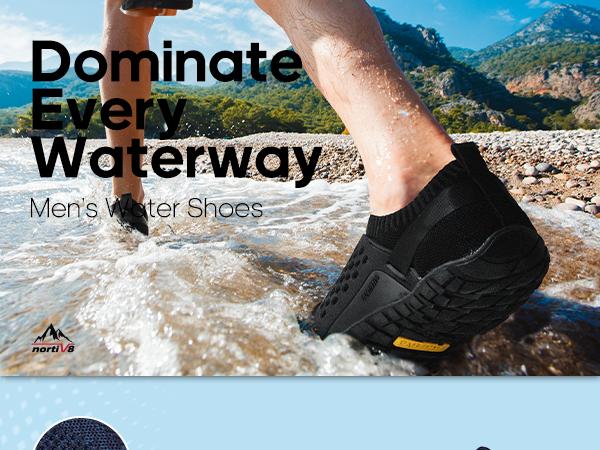 NORTIV8 Men's Quick Drying Water Shoes with Multi-Directional Traction and Shock Absorption for Water Sports and Outdoor Activities Footwear NORTIV8 Men's Quick Drying Water Shoes with Multi-Directional Traction and Shock Absorption for Water Sports and Outdoor Activities Footwear