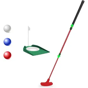 Golf Putters for Men and Women, 2 Pack Adjustable Golf Club Sets with 6 Balls & 2 Flag Cups, Two-Way Mini Putters  Clubs for , Teenagers, Adults