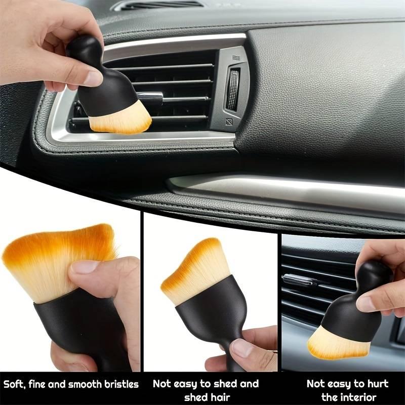 4 Counts Set Car Detailing Products,Soft Professional Portable Brush for Car Interior Cleaning & Dust Removal, Car Valeting Kit,Car Interior Cleaning Brush Set, Cleaning Supplies,Automotive.