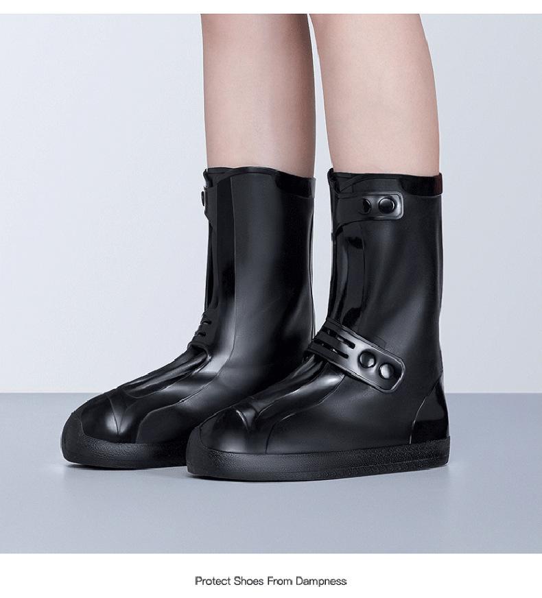 Kids Rain Shoe Covers Waterproof Silicone Thickened Anti - Slip Wear - Resistant Reusable High - Top Rain Booties for Girls Outdoor Rainy Days
