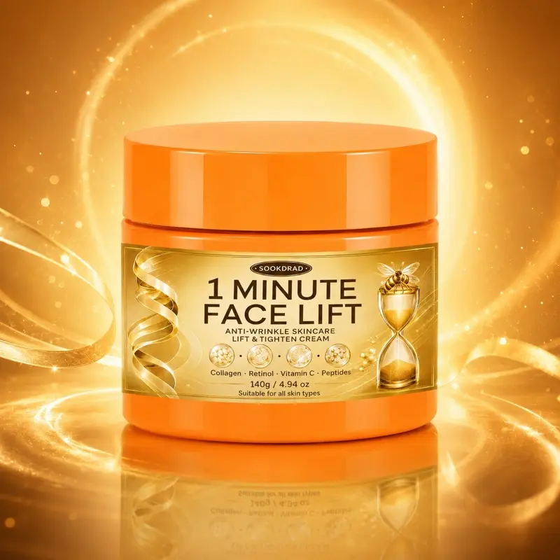 1 Minute Face Lift Cream, Collagen, Retinol, Vitamin C, Peptides, Anti-wrinkle, Lift, Tighten, Face, All skin types, Skincare, 140g/4.94oz