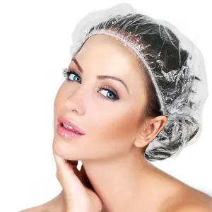30 Pcs Disposable Shower Caps, Thickened Elastic Waterproof Clear Plastic Bath Caps, 46CM Large Size, Multi-Purpose for Women Spa, Men Hair Care, Home, Hotel, Hair Salon, Travel