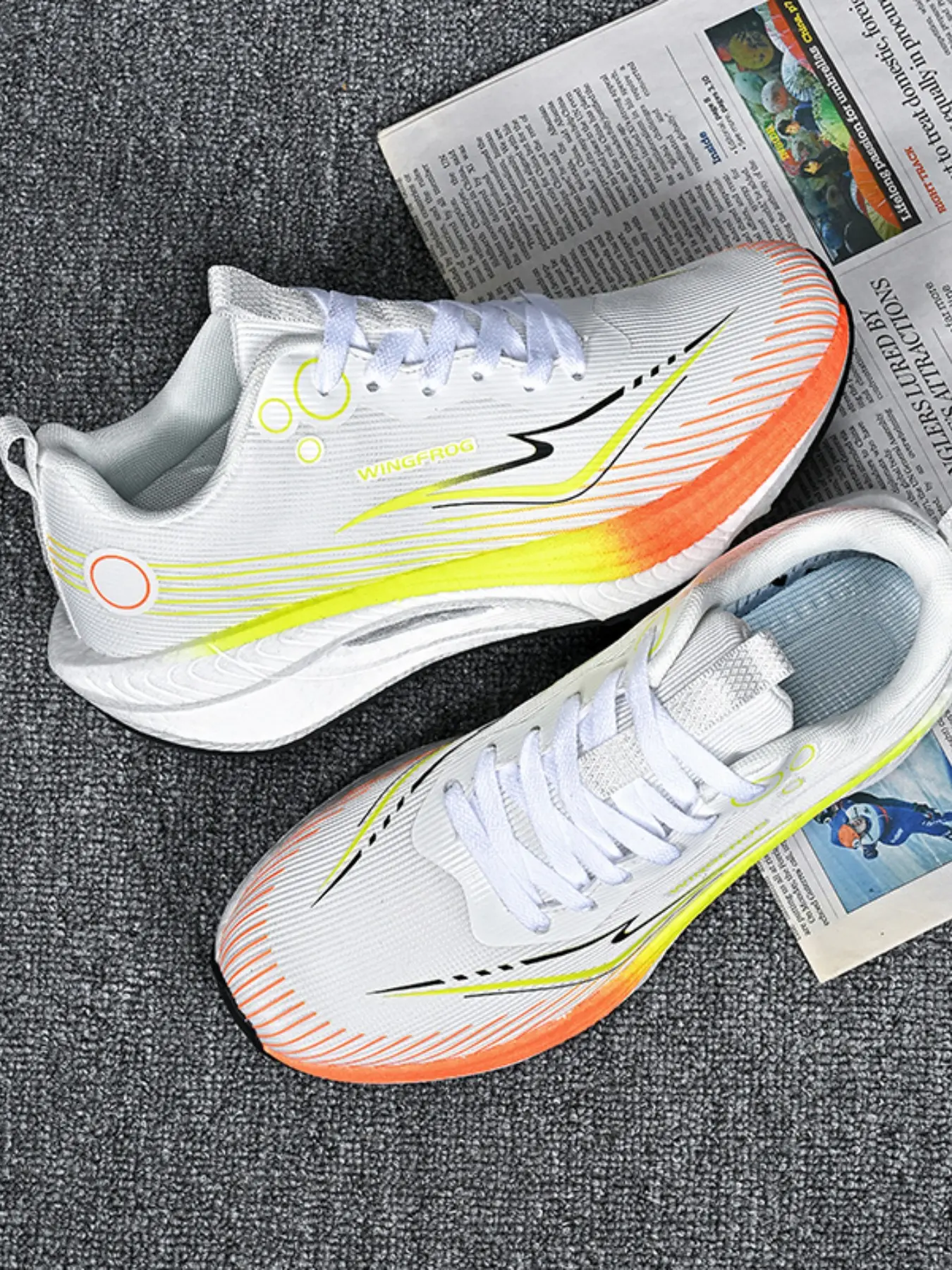 2026 New Carbon Board Running Shoes, Breathable Mesh, High Elasticity, Shock Absorption, Anti-Slip, Durable, Unisex, Marathon, Jogging, Fitness