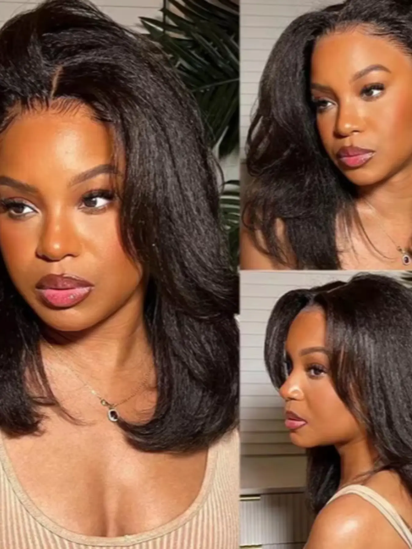 Trendy New 18-Inch Soft Lace Front Wig, 180% Density, Curly Straight Hair, Pre-Attached, Daily Use, All Seasons