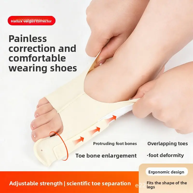 Toe braces can be adjusted, ultra-thin thumb, big toe eversion and extroversion correct, toe splitter, male and female corrective artifacts fit waist massage mode Posture Correction Back Support Strap anti-slip silicone steel d-ring period cramp firm