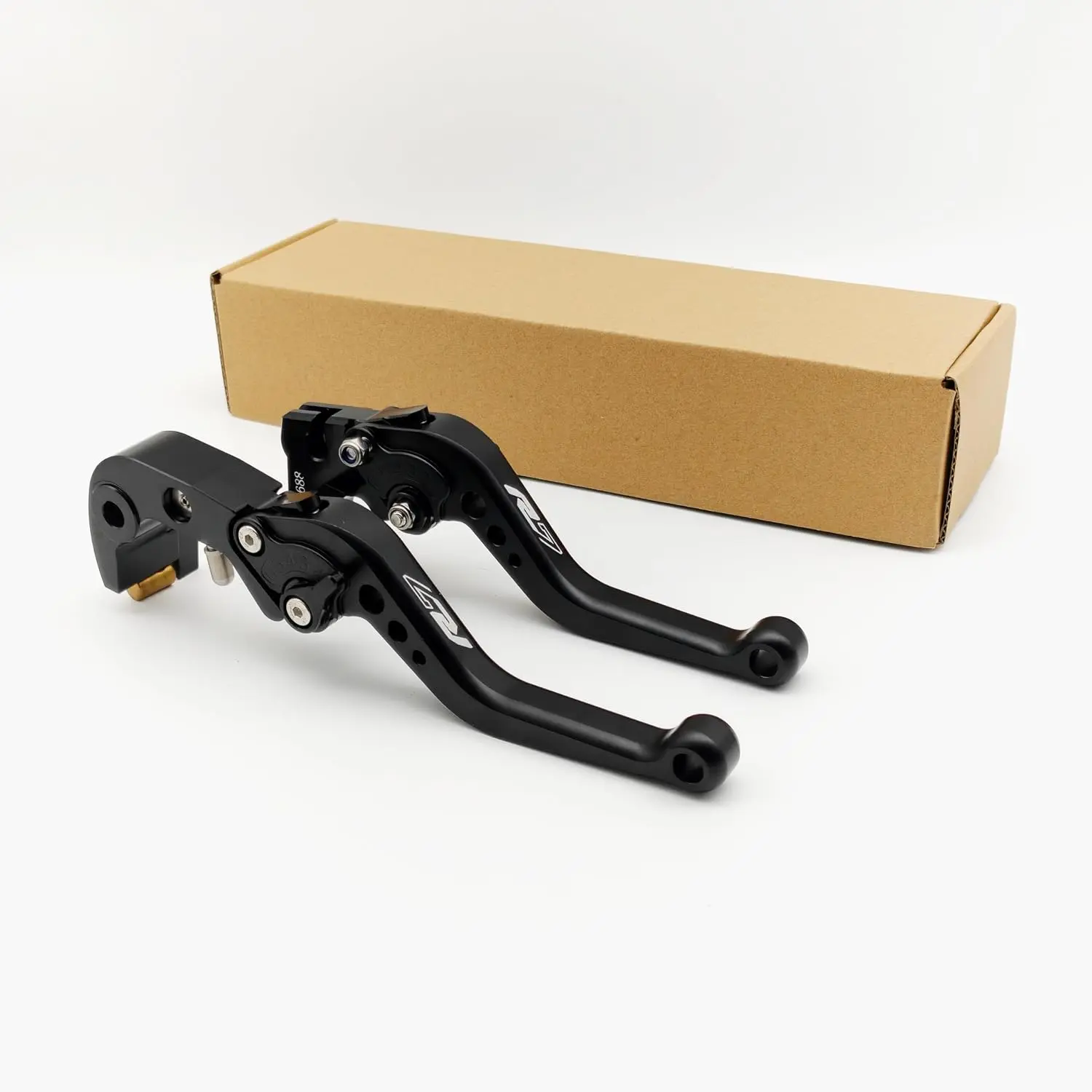 Adjustable Brake Clutch Levers for Yamaha YZF-R7 2021-2025 6 Colors Matte Finish Long Short Handle Motorcycle Upgrade Accessories (Black, Short Lever)