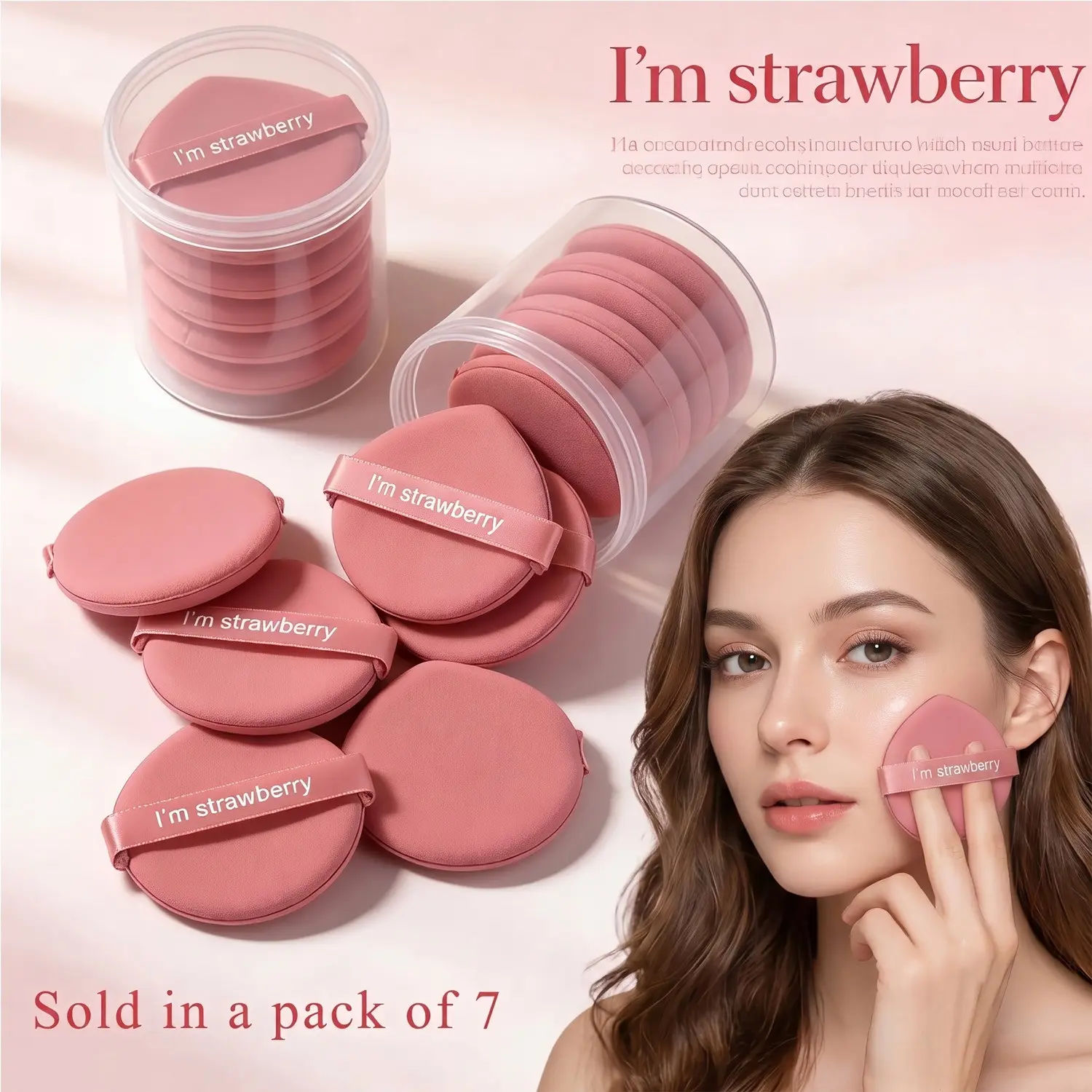 7PCS Air Cushion Makeup Sponges for Foundation, Sponge Powder Puff  Reusable with Portable Box,  Blending Sponge for Liquid, Cream, Foundation , Wet and Dry Dual Use