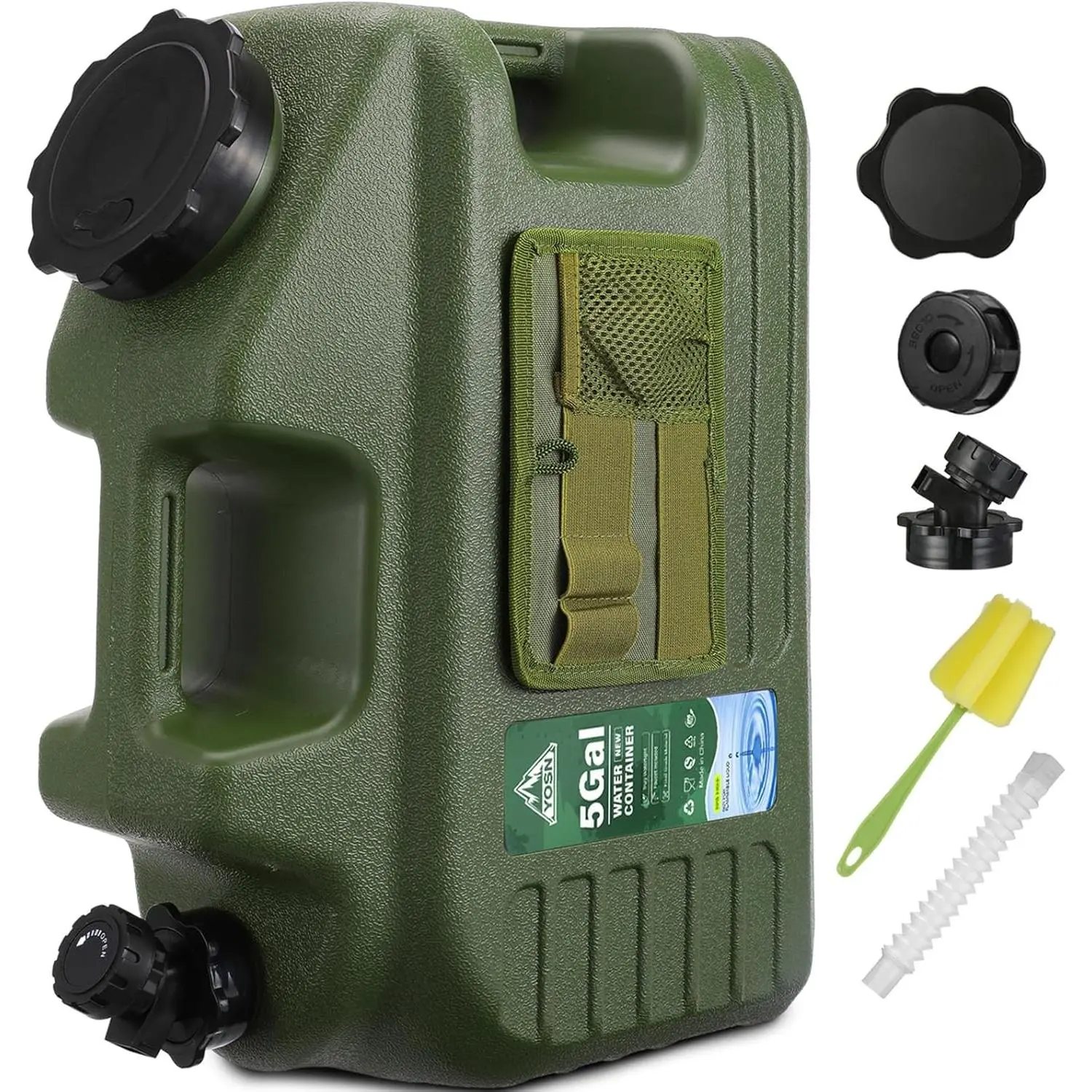 5 Gallon BPA Free Leak-Proof Portable Water Dispenser with Spigot, Large Water Container for Emergency Storage, Outdoor Camping Hiking