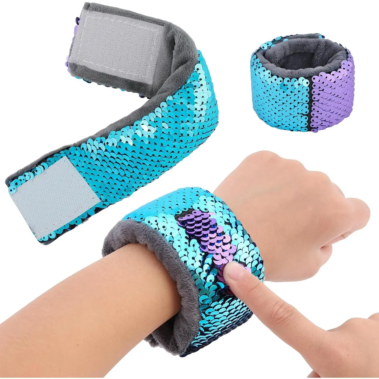 2 Pack Weighted Sensory Bracelets, Reversible Sequin Fidget Wristbands | Provide Calming Deep  and Tactile Input for , ,  and SPD , for Classroom,  ,Travel