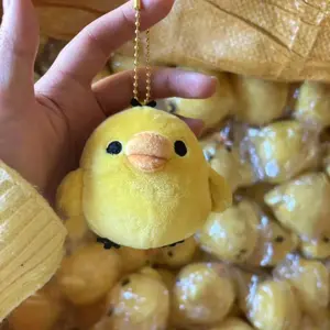 8Cm Rilakkuma Kiiroitori Cartoon Soft Plush Filling Keychain Decoration Handbag Backpack Hanging Ornaments Friend's Holiday Gift