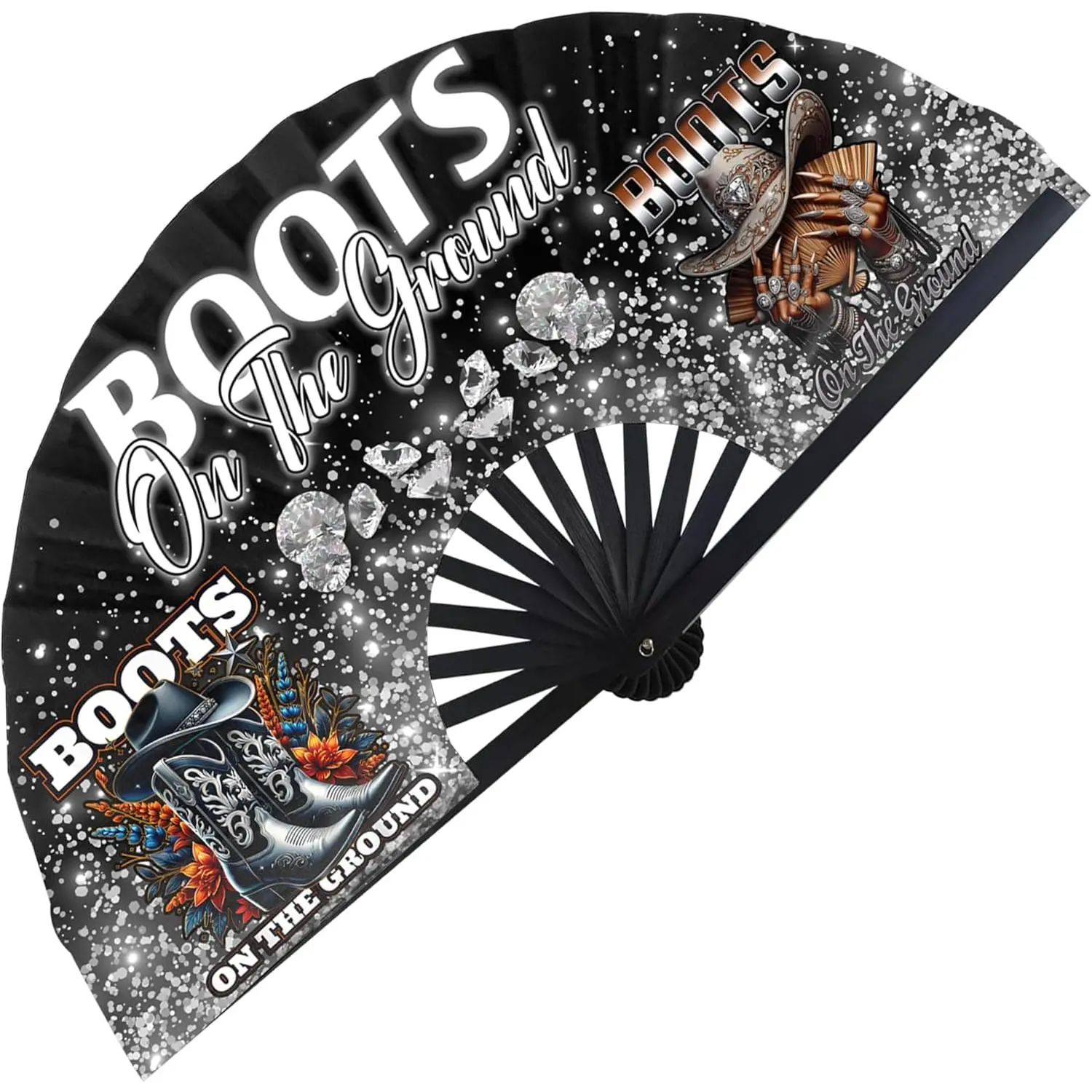 Boots  The Ground Hand Fan, Cowgirl Outfits for Women,Clapping Clacking Fans For Line Dancing