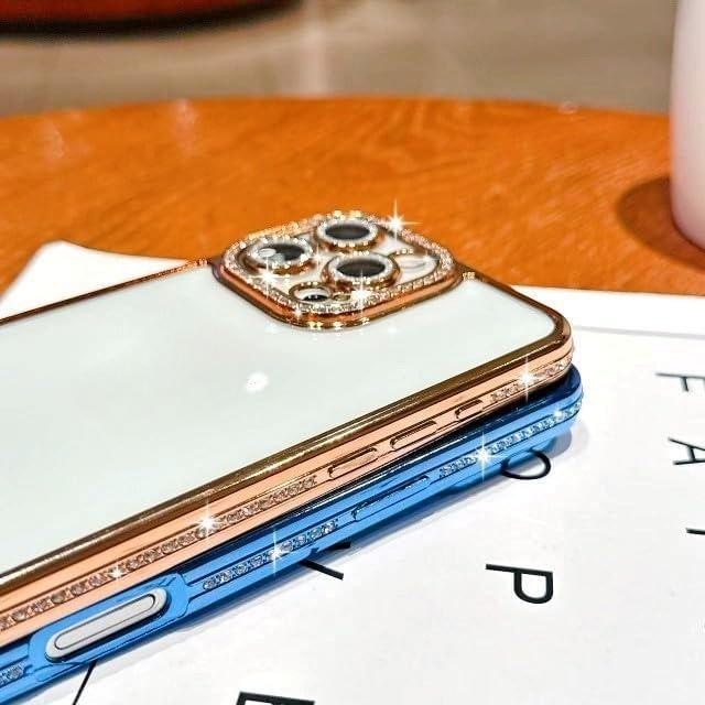 DarlingCase Glitter Bling iPhone 17 Pro Max Case with Diamond Camera Frame, Fits iPhone 15 Pro Max, iPhone 14 Pro, iPhone 13, Electroplated Clear Bumper Cover – Shiny Look, Stand Out Vibes (Purple)